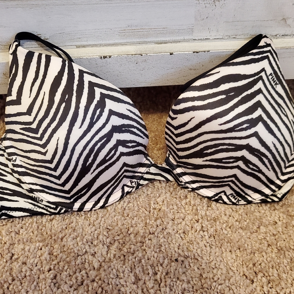 Black & White zebra print Victoria's Secret Bra